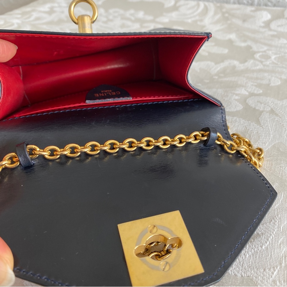 Céline Navy leather door knocker detail mini bag - Picture 14 of 16